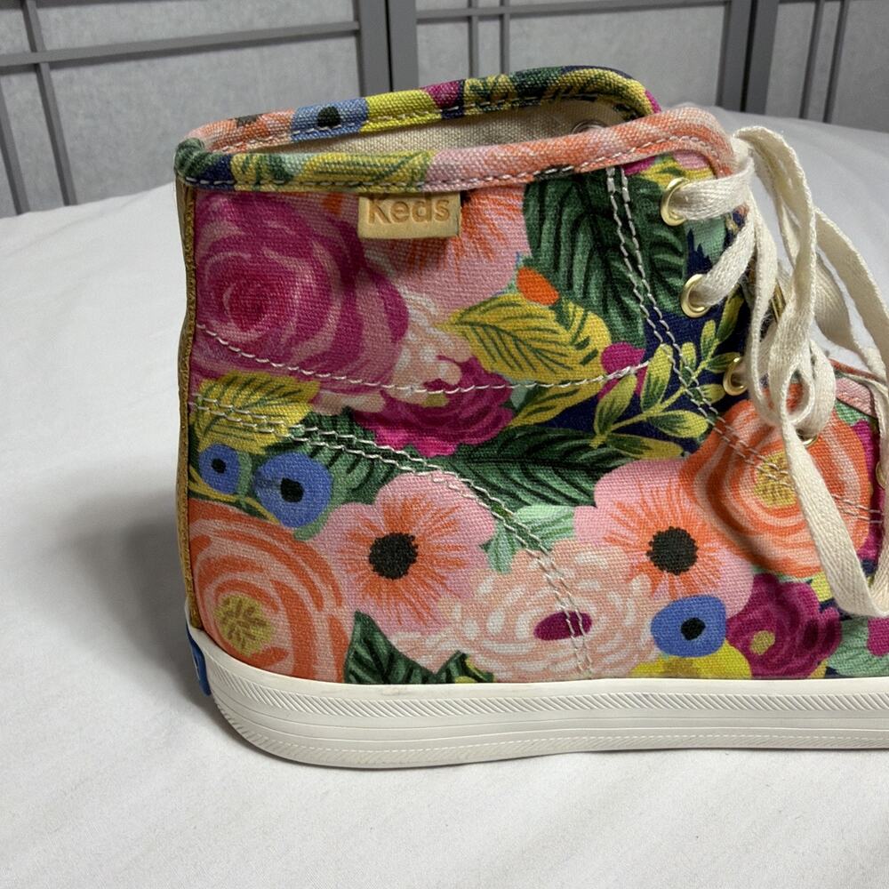 Keds x Rifle Paper Co. Juliet Floral High Top Sneakers - Size 8M - Picture 11 of 11